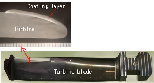 耐腐蚀材料涂在涡轮叶片上，涡轮叶片是地热涡轮机的主要成分